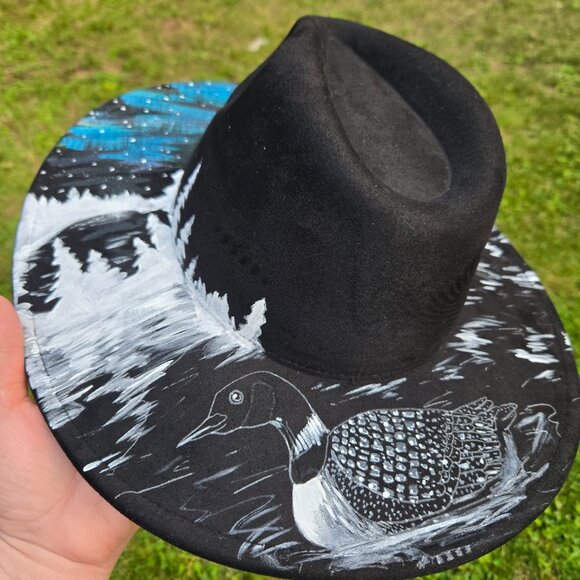Handpainted Northern Lights Loon Glows in Dark main image 7